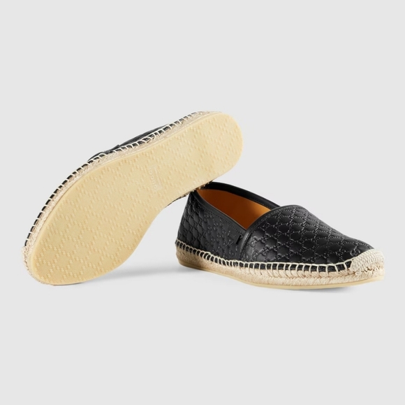 Gucci GG Microguccissima Leather Espadrille in black - Picture 3 of 14